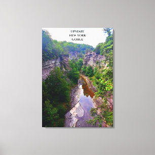 IMPRESSÃO EM TELA GORGE IN ITHACA NEW YORK