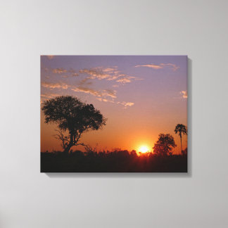 IMPRESSÃO EM TELA GORGEOUS PÔR DO SOL EM BOTSUANA