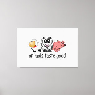 Impressão Em Tela Gosto dos animais bom - design engraçado dos