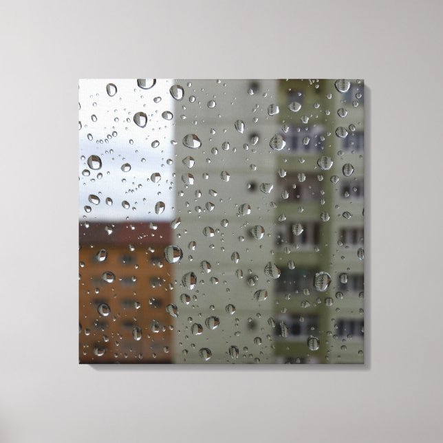 Impressão Em Tela Gotas de chuva (Frente)