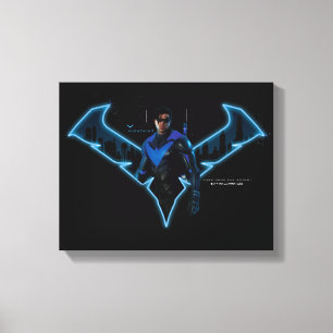 Impressão Em Tela Gotham Knights Nightwing in Logo