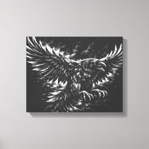 Impressão Em Tela Gothic Raven – por BurnsInHell