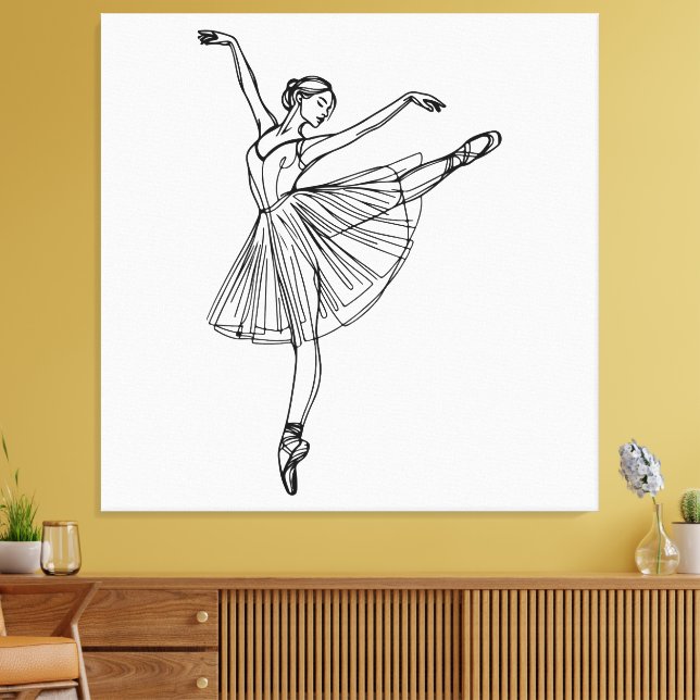 Impressão Em Tela Graça em Movimento – Bailarina (Insitu(Sala de estar))