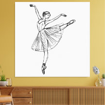 Grace em Movimento - Ballerina Line Art
