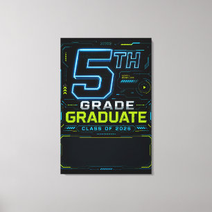 Impressão Em Tela Graduado Gamer da 5ª Série Personalizado 2026