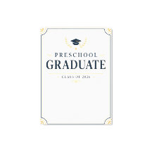Graduado na Pré-Escola 2026 Nome Personalizado Tel