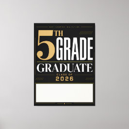 Impressão Em Tela Graduado Personalizado da 5ª Série 2026 Nome