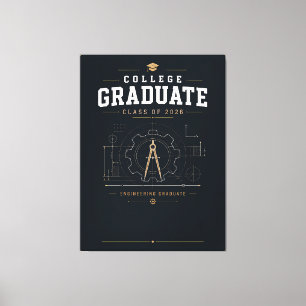 Impressão Em Tela Graduado Personalizado em Engenharia pela Faculdad