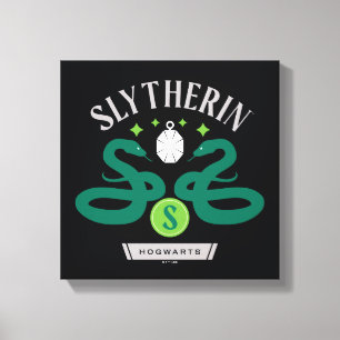 Impressão Em Tela Gráfica da Casa SLYTHERIN™ com Pingente de Cobra D