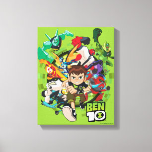 Impressão Em Tela Gráfico Ben 10 Alienígena Rush