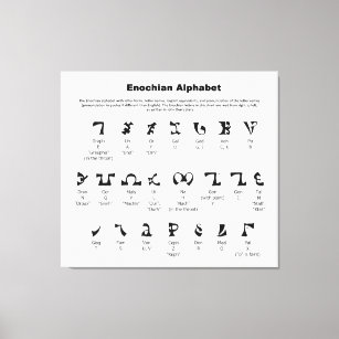 Impressão Em Tela Gráfico de Alfabeto Enochian