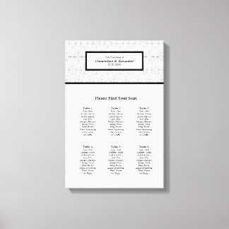 Impressão Em Tela Gráfico de Assentos de Casamento Art Deco Elegante