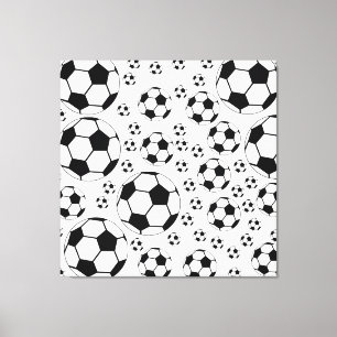 Impressão Em Tela Gráfico de Bola de Futebol Clássico Fã de Esportes