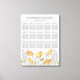 Impressão Em Tela Gráfico de Casamento de Cores de Água Tema de Flor