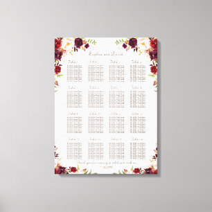 Impressão Em Tela Gráfico de Sentados Florais De Casamento De Saffr