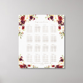 Impressão Em Tela Gráfico de Sentados Florais De Casamento De Saffro