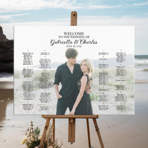 Impressão Em Tela Gráfico moderno de assentos de casamento com foto,