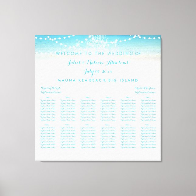 Impressão Em Tela Gráfico PixDezines Chandelier/Beach/Seating (Frente)