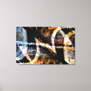 Impressão Em Tela Grafite abstrato