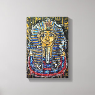Impressão Em Tela Grafite Pharaoh Rei Tut