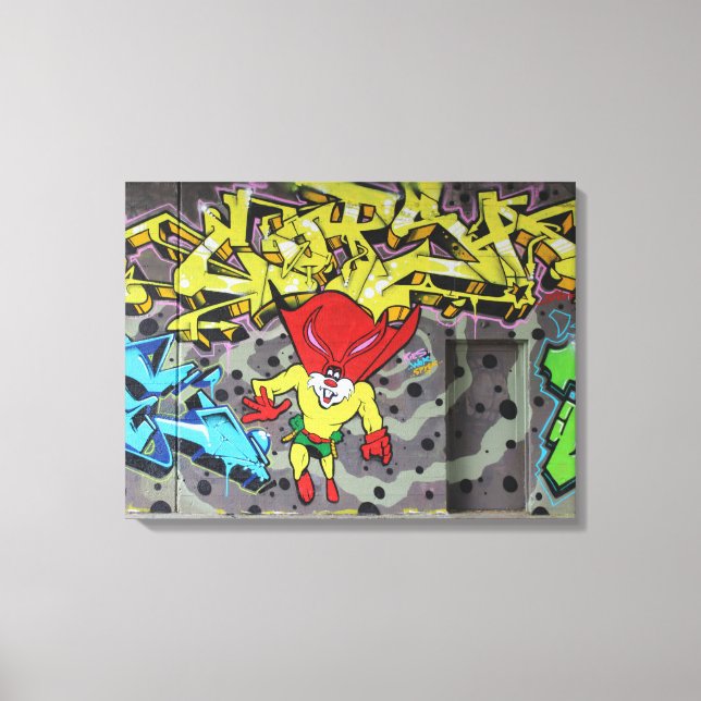 Impressão Em Tela Grafite Superbunny (Frente)