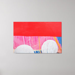 Impressão Em Tela Grafite Vermelho e Branco - Coleção de Arte Rua