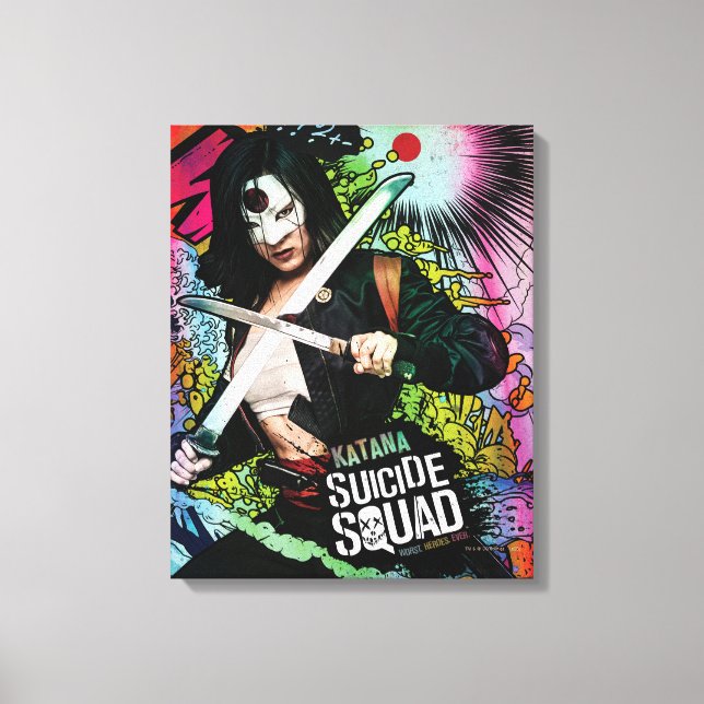 Impressão Em Tela Grafites do caráter do pelotão | Katana do (Frente)