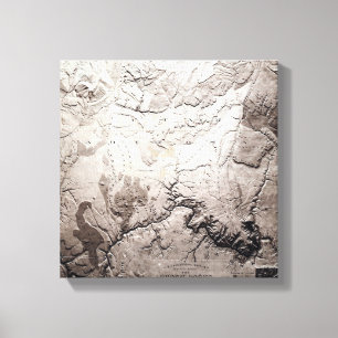 Impressão Em Tela Grand Canyon de Colorado e de mapa de