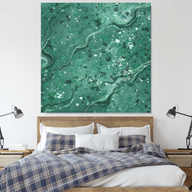 Impressão Em Tela Grande Arte de Parede em Mármore Verde para Decora (Insitu(Quarto))