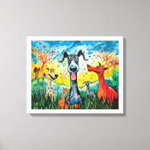 Impressão Em Tela "Grande Aventura de Pontos e Stripes"