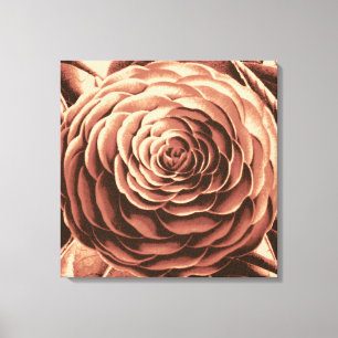 Impressão Em Tela Grande Camellia, Brown, Beige e Sepia Tone