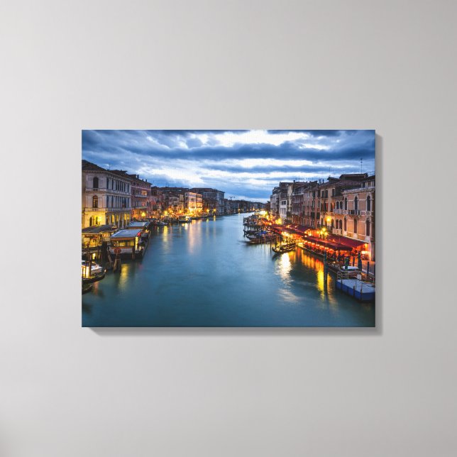 Impressão Em Tela Grande Canal de Veneza - Tela de Impressão (Frente)