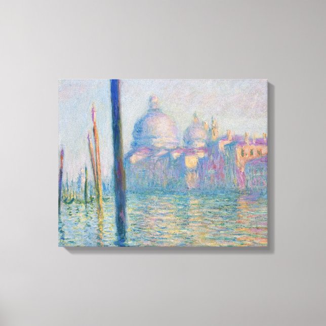 Impressão Em Tela Grande Canal Monet Veneza Itália Pintura Clássica (Frente)