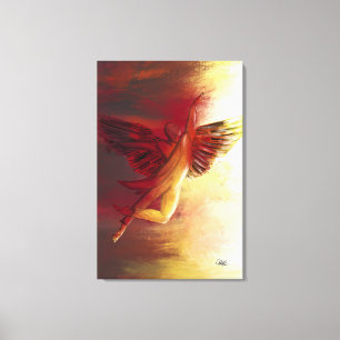 Impressão Em Tela Grande Christian Wall Art Angel No 1 em vermelho