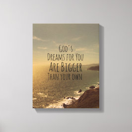 Impressão Em Tela Grande Citação do Sonho Inspirador