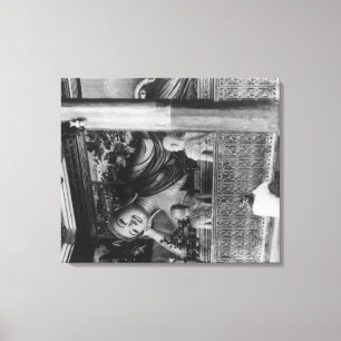 Impressão Em Tela Grande estátua de Buddha na fotografia de