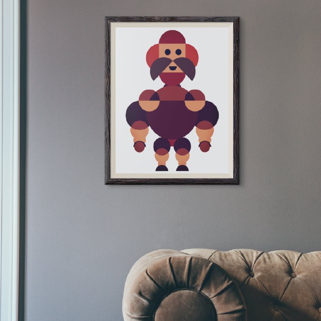 Impressão Em Tela Grande Guerreiro Muscular Africano (Criador carregado)