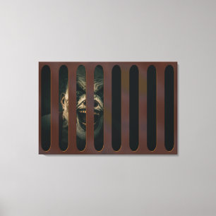 Impressão Em Tela Grande Halloween Assustador Palhaço em Grata de Te