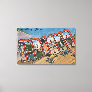 Impressão Em Tela Grande letra ScenesIndiana de Indiana (Racecar)