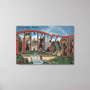 Impressão Em Tela Grande letra ScenesTennessee de Tennessee