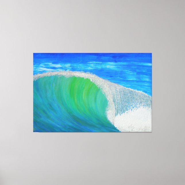 Impressão Em Tela Grande onda de barril (Frente)