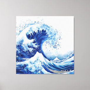 Impressão Em Tela Grande Onda de Kanagawa Arte de Parede