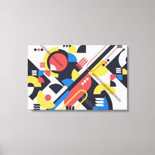 Impressão Em Tela Grande tela de arte Bauhaus Impressão 7 (Ajustável