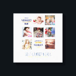 Impressão Em Tela GRANDPA FOTO COLLAGE GIFT GIFT Orgulho Papá Pop Gr<br><div class="desc">Belo presente para o vovô, avô, Papa com modelos fotográficos (suas fotos irão automaticamente ajustado o espaço mostrado - para obter assistência, entre em contato com o LeahG Designer) e campos de texto. A cor de fundo pode ser alterada para se adequar ao próprio decoro do avô, cor favorita. Presente...</div>
