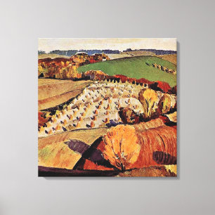 Impressão Em Tela Grant Wood trabalho de arte, Landscape