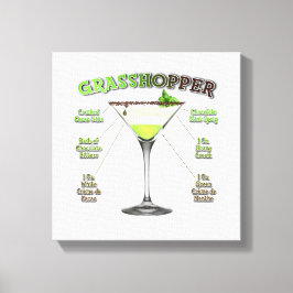 Impressão Em Tela GRASSHOPPER Cocktail Recebe art 12"x12"