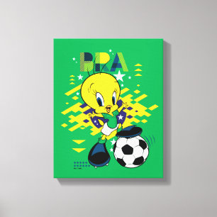Impressão Em Tela Grático do TWEETY™ Time Brasil Futebol