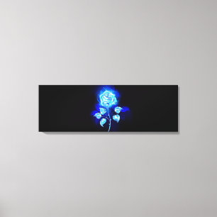 Impressão Em Tela Gravação de Rosa Azul