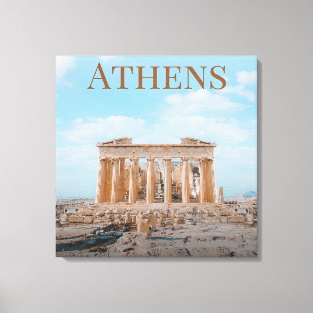 Impressão Em Tela Grécia Atenas (Frente)