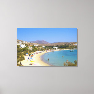Impressão Em Tela Grécia, Ilha de Paros, Praia de Krios vista de cim